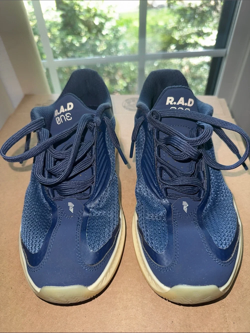 R.A.D. Women's Navy Blue Knit Runner Sneakers